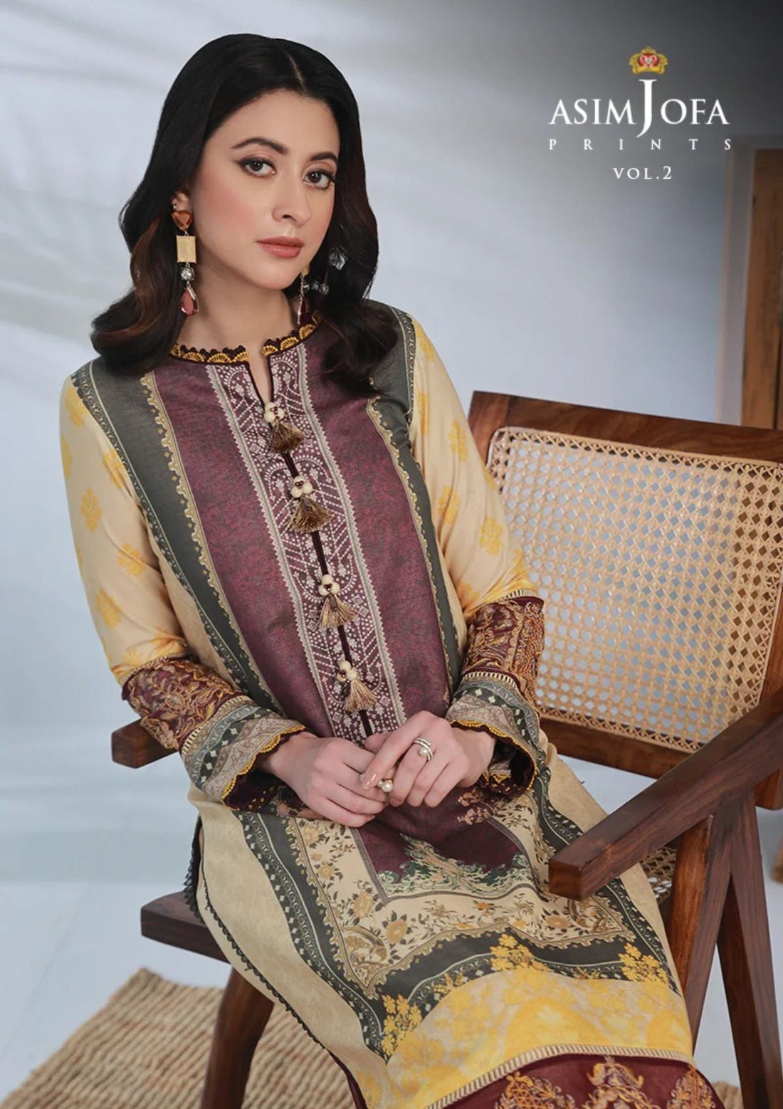 Lawn Collection - Asim Jofa - Basic - Print - 2 Pcs - AJBP#55 - Official Asim Jofa - Agha Fabrics UK