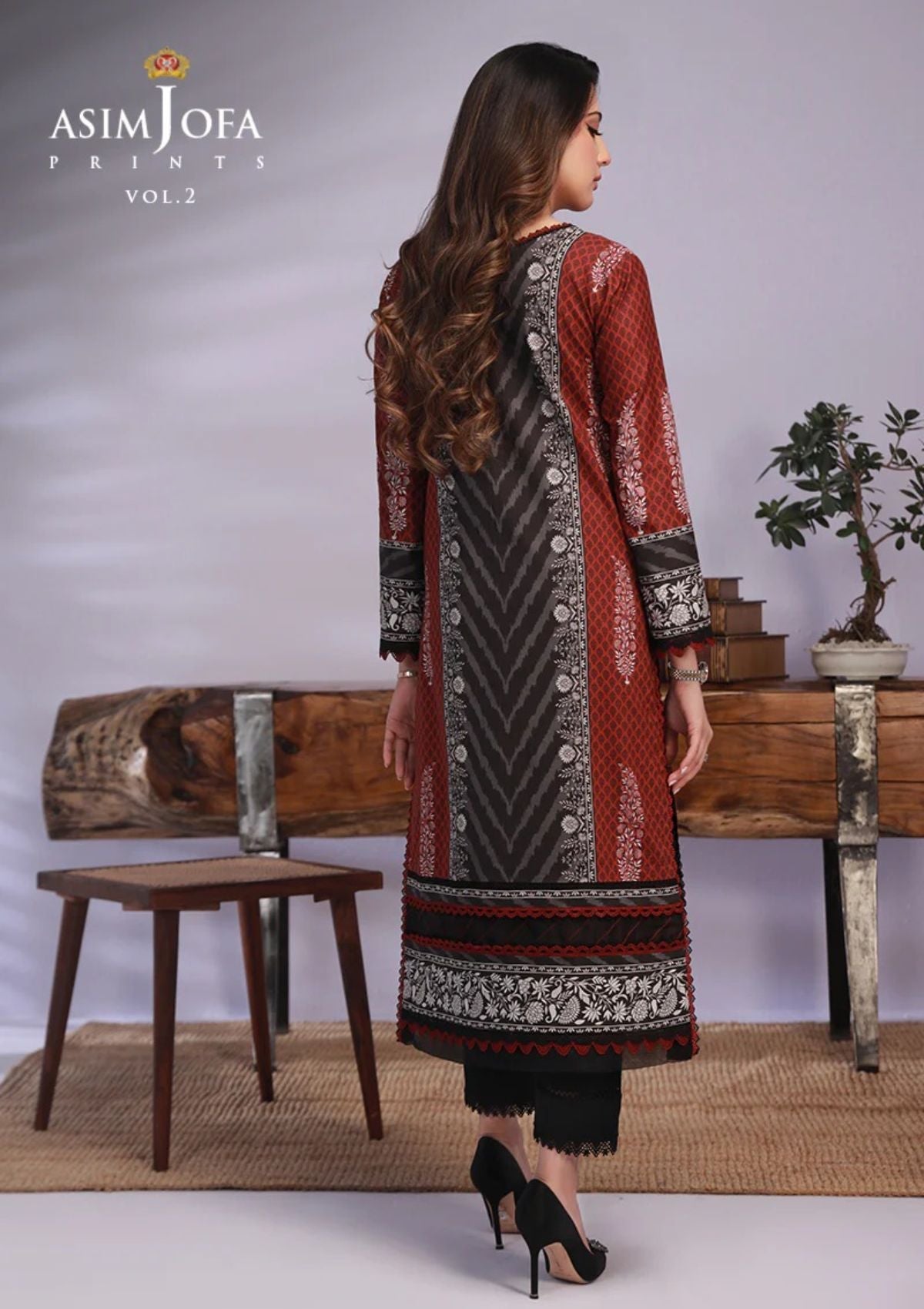 Lawn Collection - Asim Jofa - Basic - Print - 1 Pc - AJBP#58 - Official Asim Jofa - Agha Fabrics UK