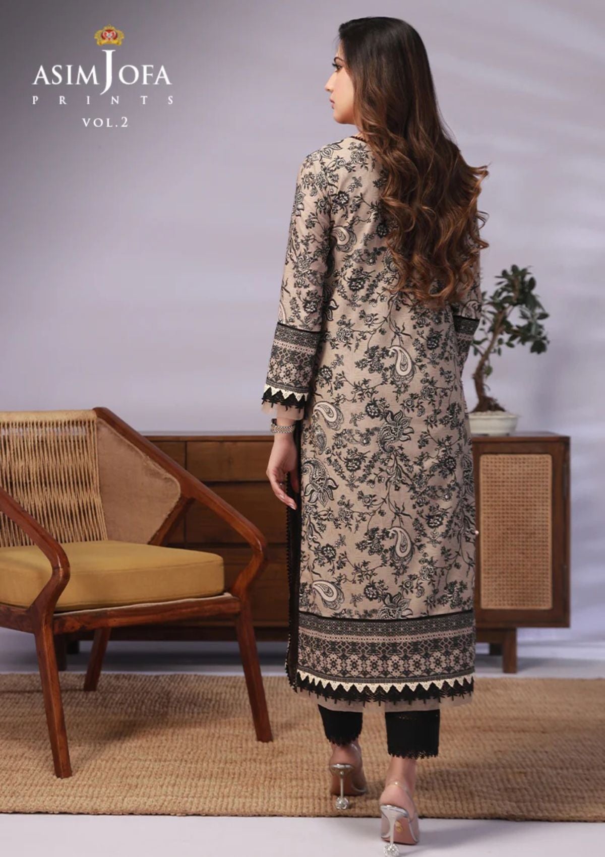 Lawn Collection - Asim Jofa - Basic - Print - 1 Pc - AJBP#59 - Official Asim Jofa - Agha Fabrics UK