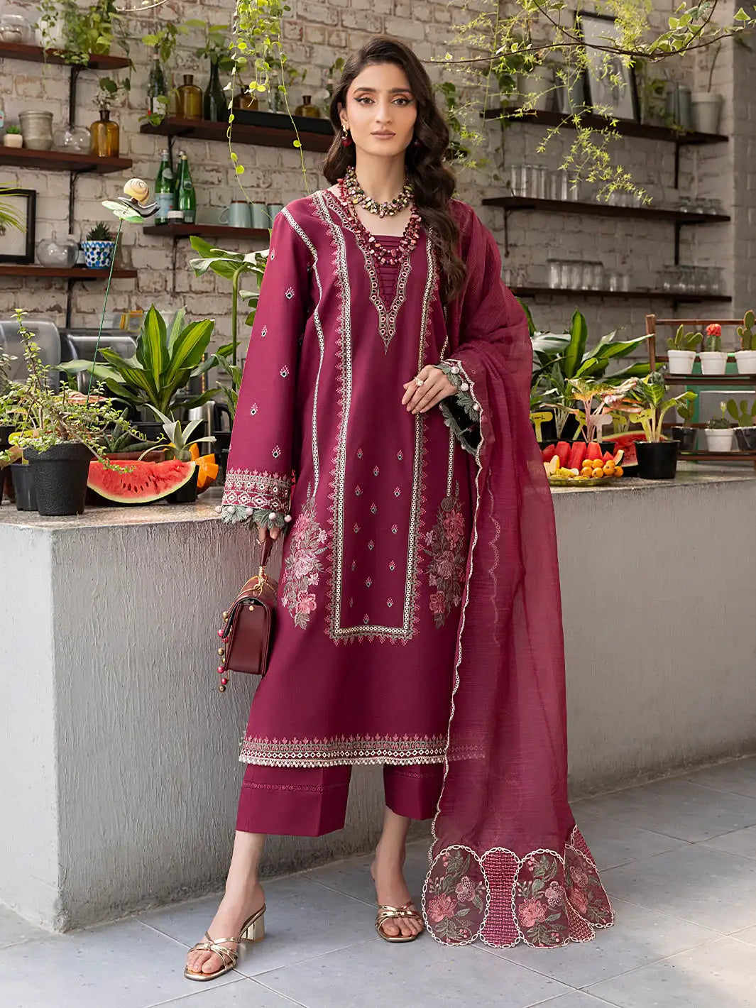 Izel | Meadow Muse Embroidered Lawn 25 | ALOURA - Official Izel - Agha Fabrics UK