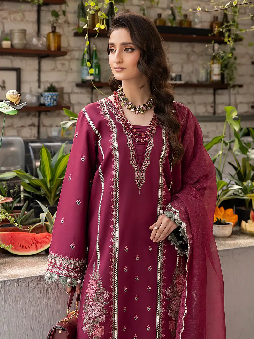 Izel | Meadow Muse Embroidered Lawn 25 | ALOURA - Official Izel - Agha Fabrics UK