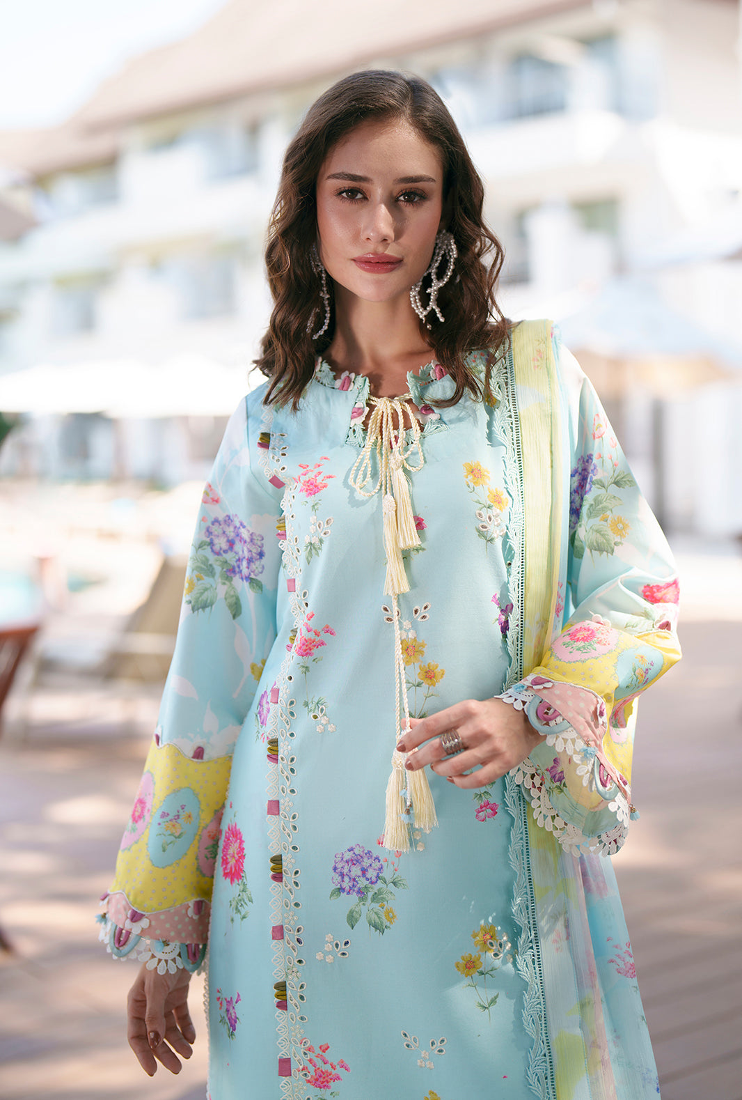 AJR Couture | Printed Chikankari 26 | Azure
