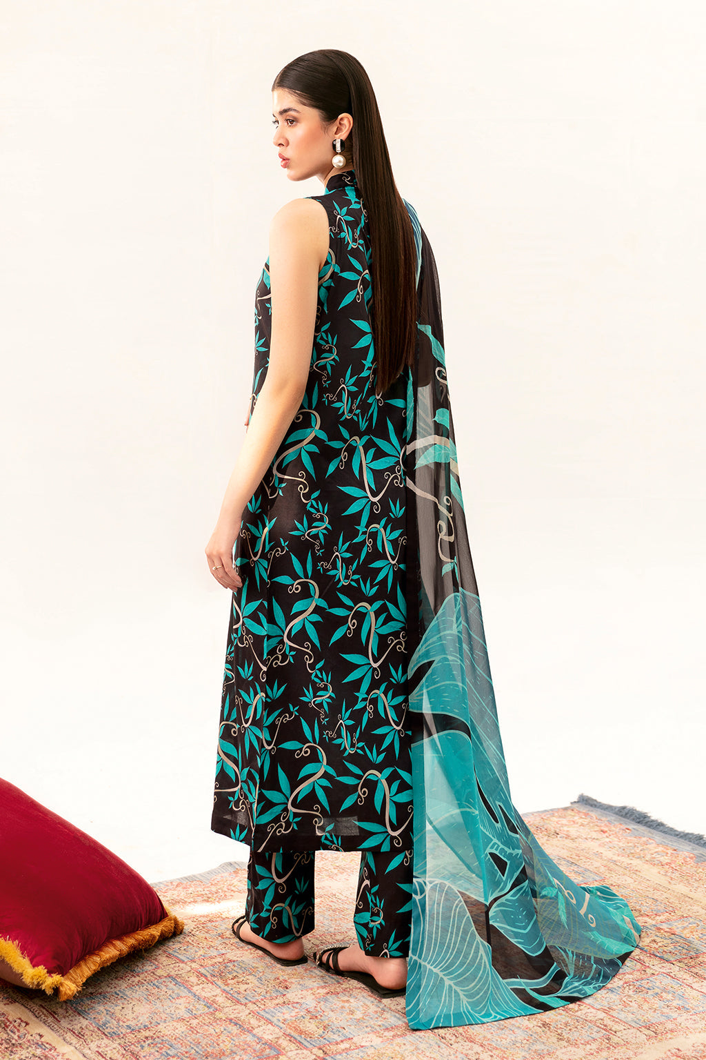 Afsanah | Ready to Wear | Black Splash AP-08 - Official Afsanah - Agha Fabrics UK