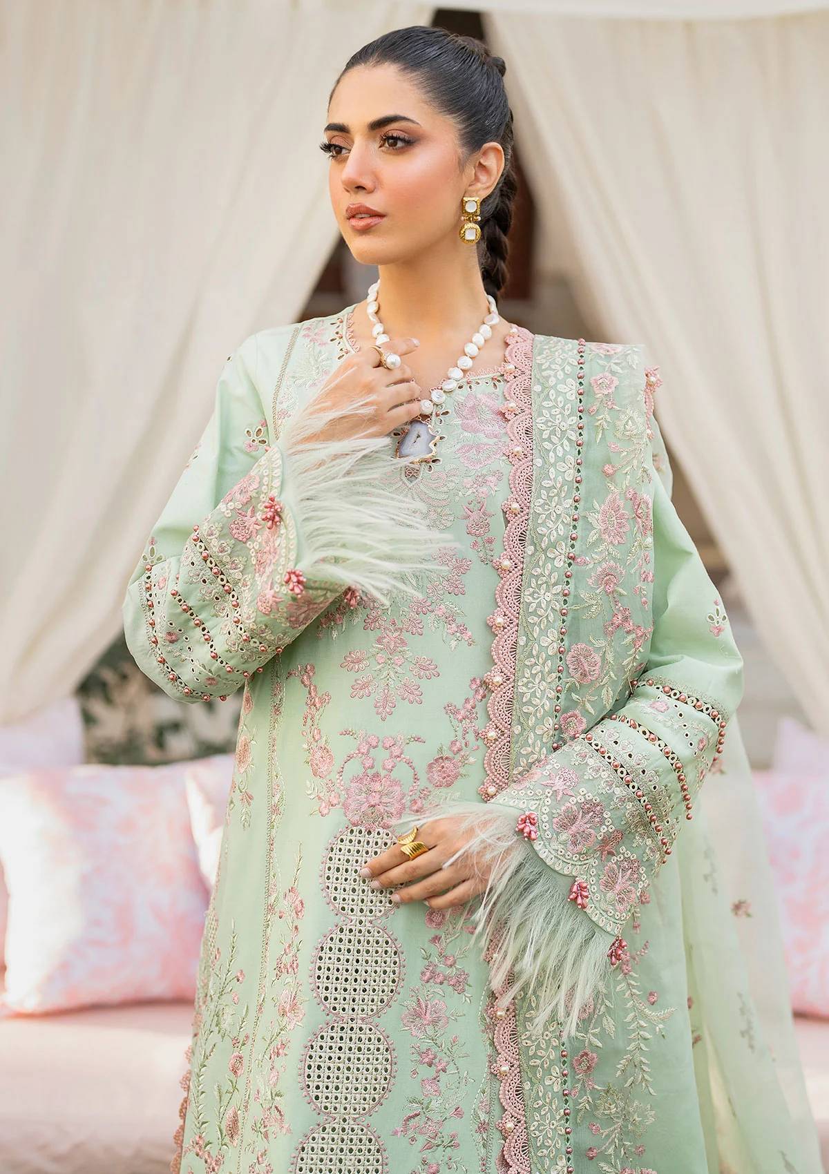 Lawn Collection - Akbar Aslam - Hayat - Eid - D#122 - Basil