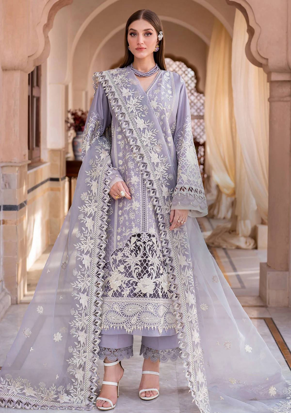 Lawn Collection - Akbar Aslam - Hayat - Eid - D#125 - Mist