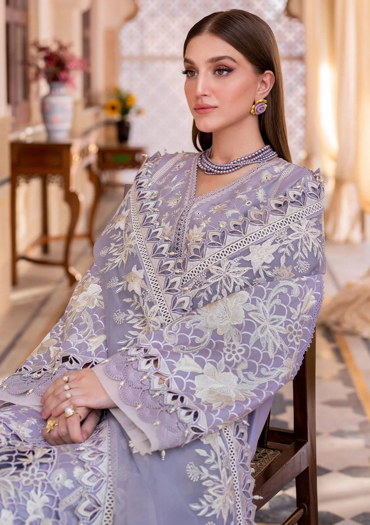 Lawn Collection - Akbar Aslam - Hayat - Eid - D#125 - Mist