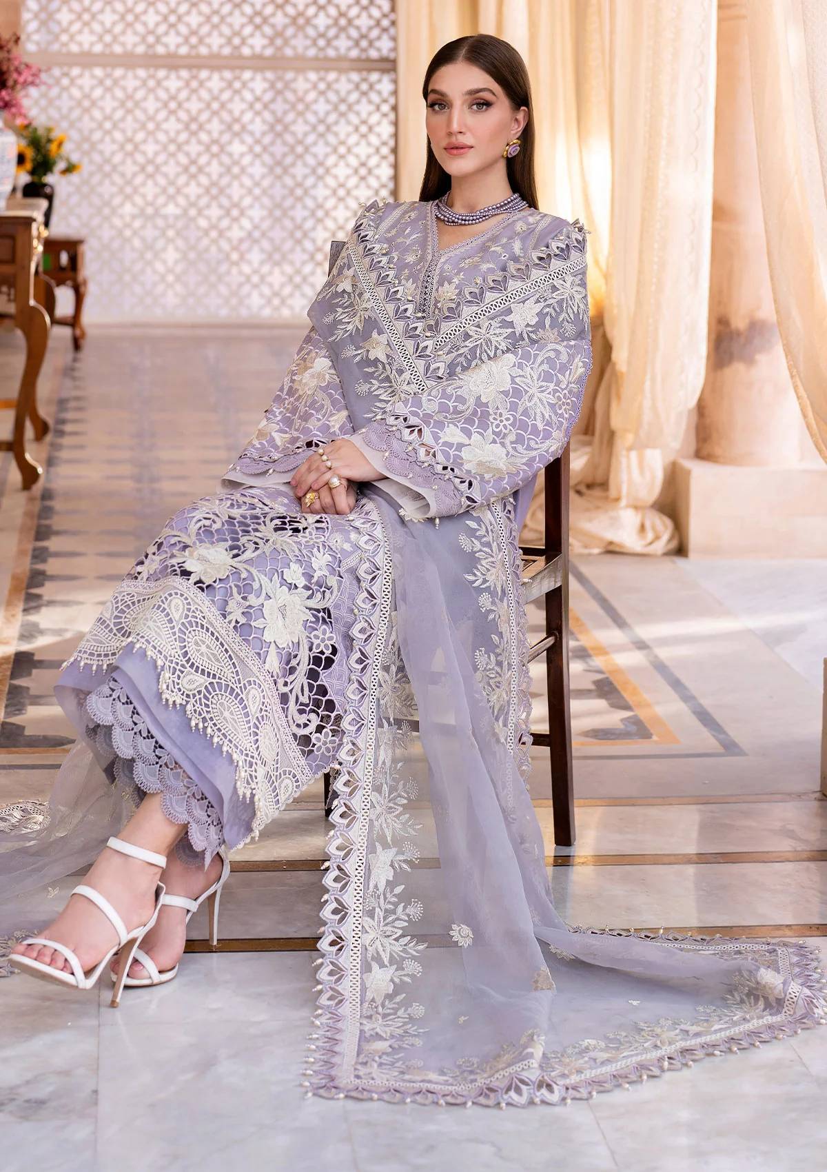 Lawn Collection - Akbar Aslam - Hayat - Eid - D#125 - Mist