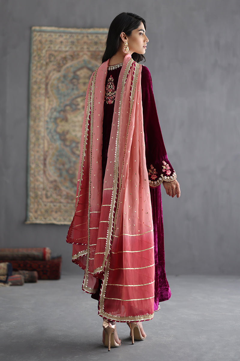 Sana Abbas | Velvet Formals | AMETHYST - Official Sana Abbas - Agha Fabrics UK