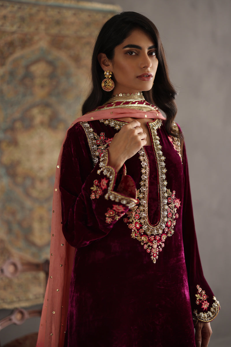 Sana Abbas | Velvet Formals | AMETHYST - Official Sana Abbas - Agha Fabrics UK