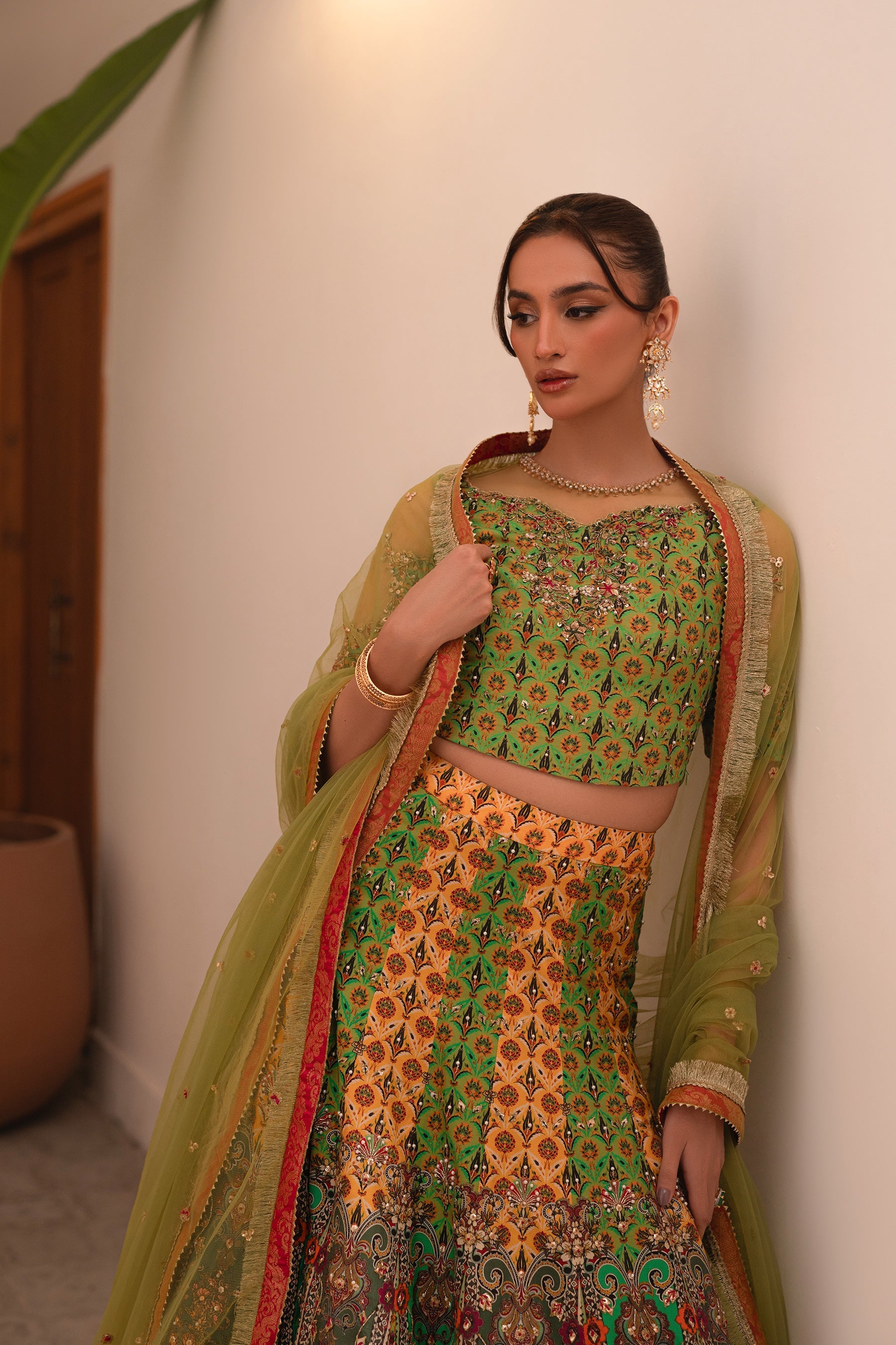Ammara Khan | Ronaq Luxury Formals | Multi Kali Lehnga Choli (D-06)