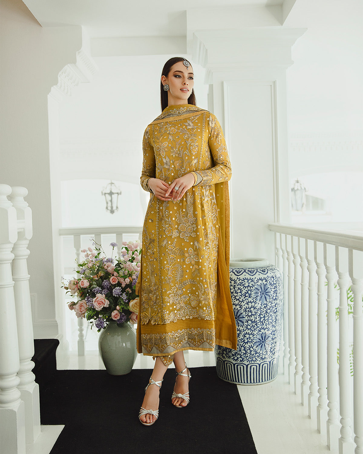 Maryum n Maria | Freesia Ariya Formals | SW23-510 - Ocher - Laleh -  Maryam N Maria Formal -  Agha Fabrics