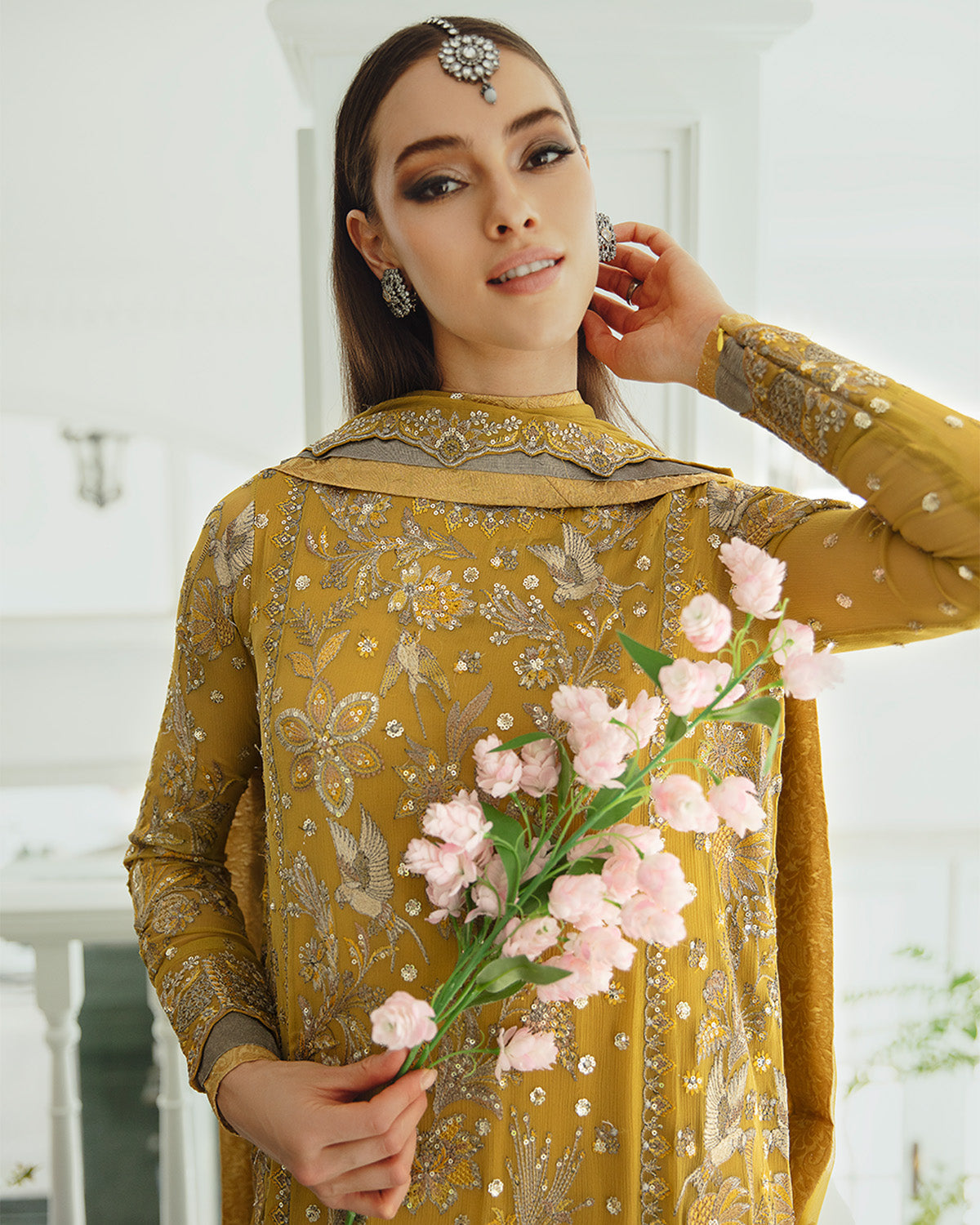Maryum n Maria | Freesia Ariya Formals | SW23-510 - Ocher - Laleh -  Maryam N Maria Formal -  Agha Fabrics