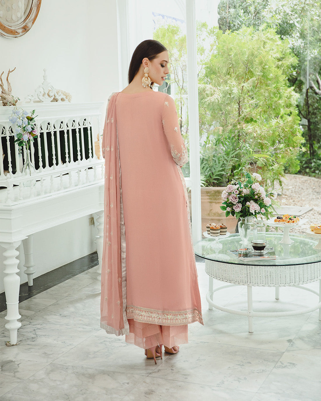Maryum n Maria | Freesia Ariya Formals | SW23-503 - Pink Nude - Negar -  Maryam N Maria Formal -  Agha Fabrics