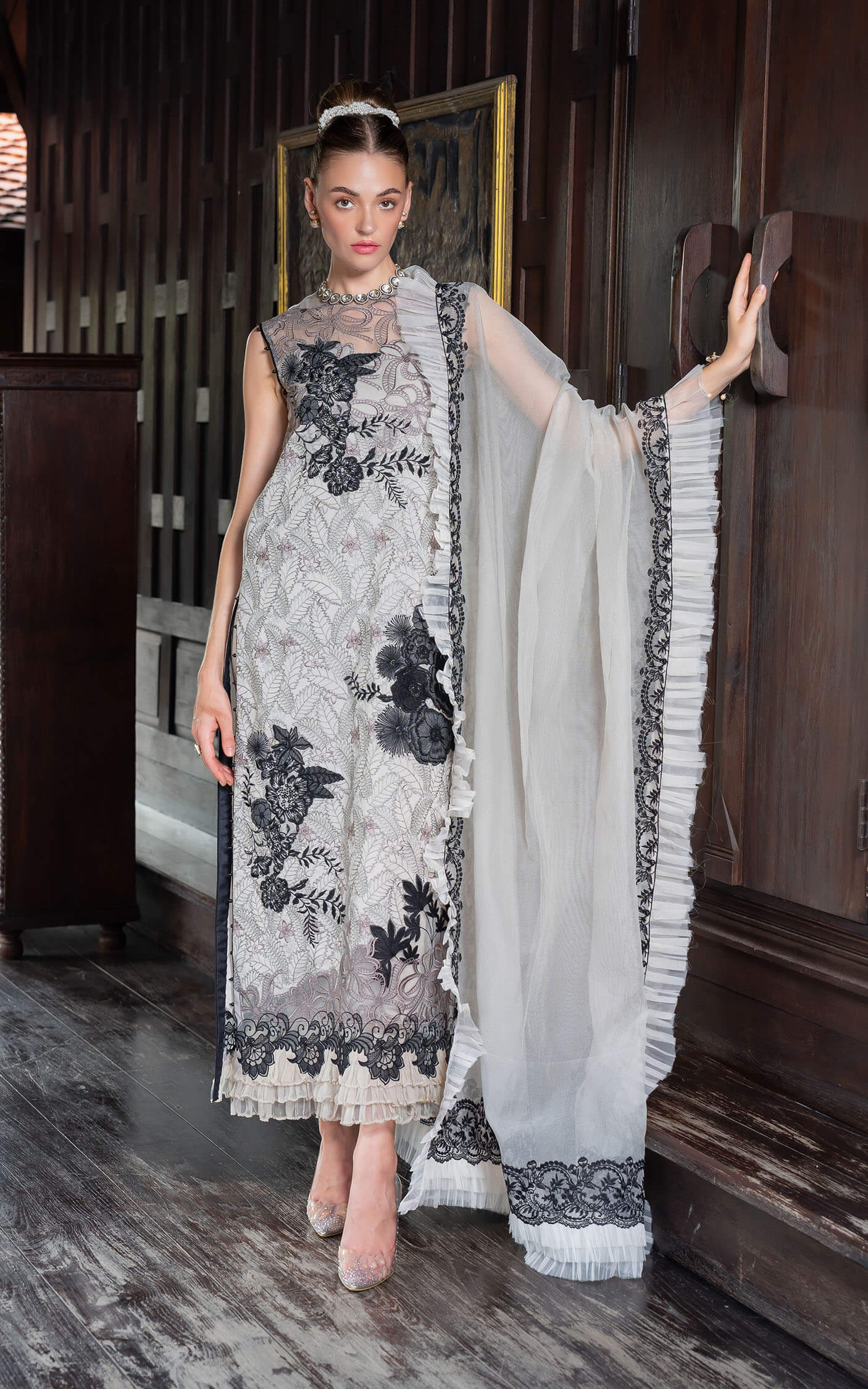 Asifa and Nabeel | Rosemary Ruffles 24 | Aurora -  Asifa and Nabeel Luxury - Original Designer Dress - House of Maryam