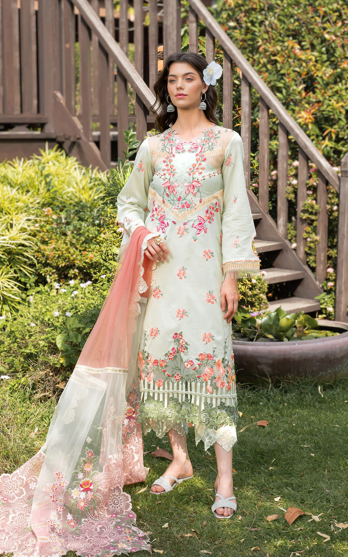 Asifa and Nabeel | Rosemary Ruffles 24 | Serene -  Asifa and Nabeel Luxury - Original Designer Dress - House of Maryam