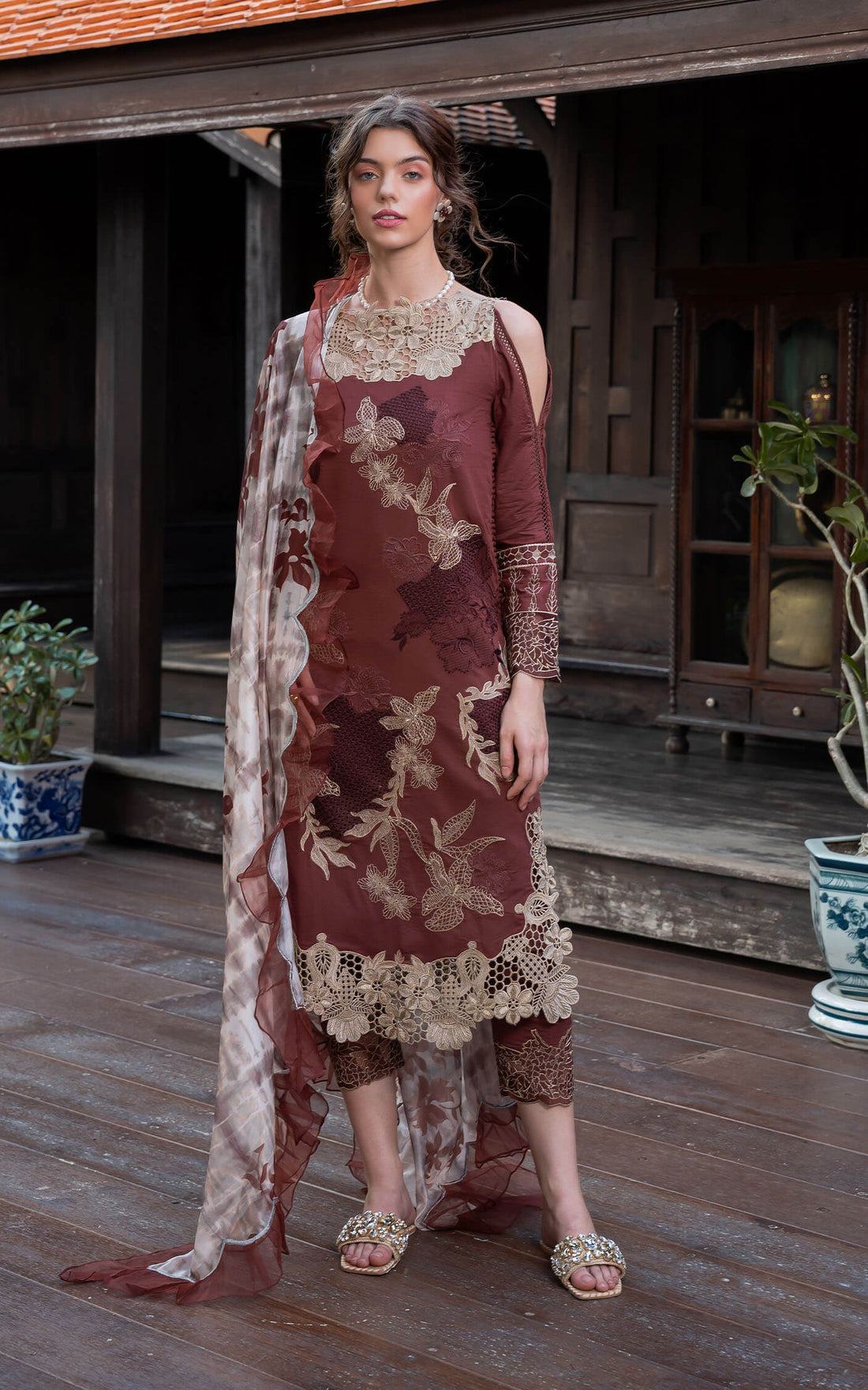 Asifa and Nabeel | Rosemary Ruffles 24 | Sheen -  Asifa and Nabeel Luxury - Original Designer Dress - House of Maryam