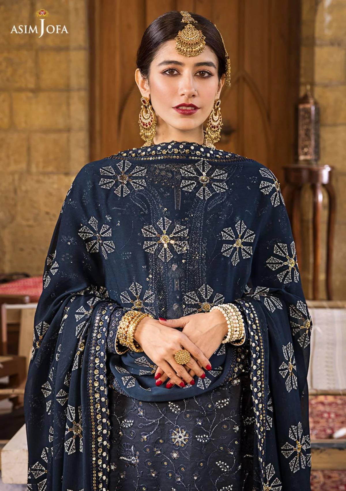 Formal Collection - Asim Jofa - Lucknowi - Chikankari - AJMQ#06 - Official Asim Jofa - Agha Fabrics UK