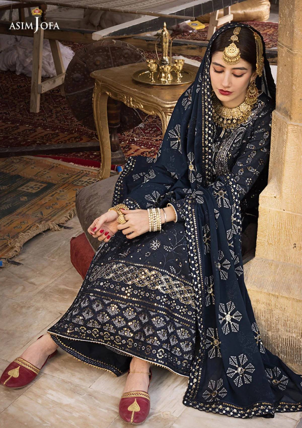 Formal Collection - Asim Jofa - Lucknowi - Chikankari - AJMQ#06 - Official Asim Jofa - Agha Fabrics UK