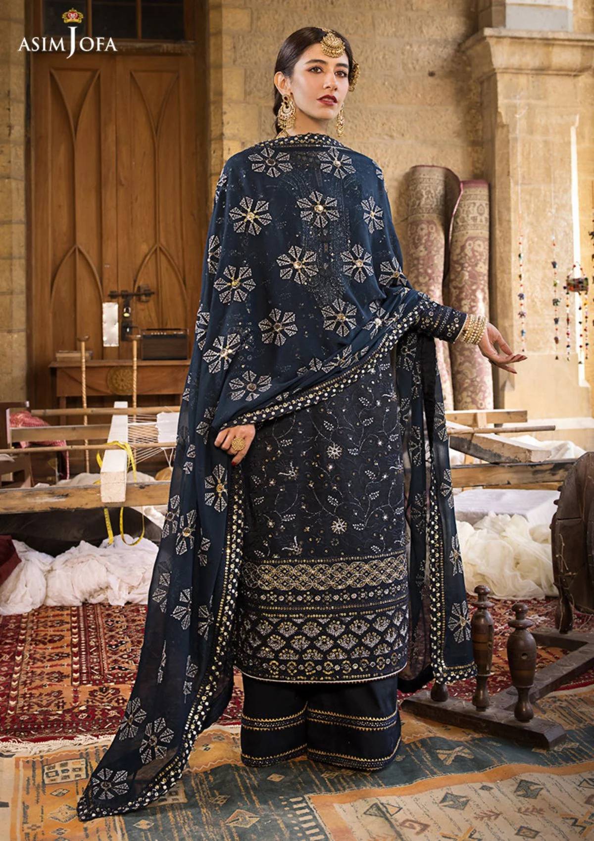 Formal Collection - Asim Jofa - Lucknowi - Chikankari - AJMQ#06 - Official Asim Jofa - Agha Fabrics UK