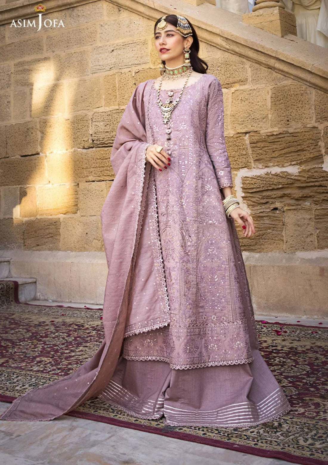 Formal Collection - Asim Jofa - Lucknowi - Chikankari - AJMQ#07 - Official Asim Jofa - Agha Fabrics UK