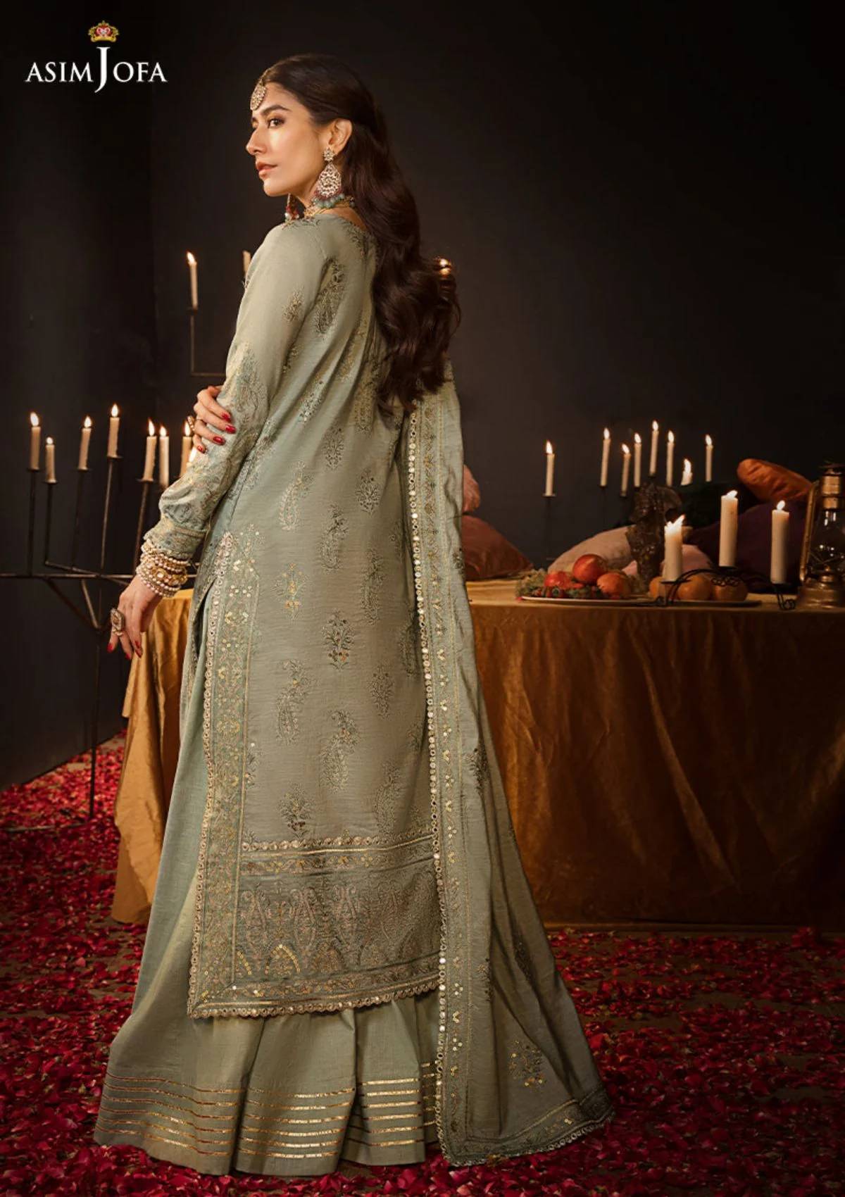 Formal Collection - Asim Jofa - Lucknowi - Chikankari - AJMQ#09 - Official Asim Jofa - Agha Fabrics UK