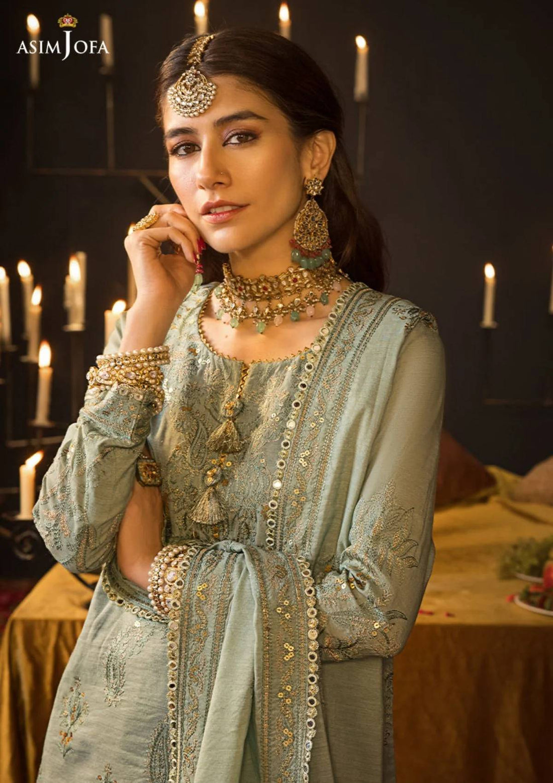 Formal Collection - Asim Jofa - Lucknowi - Chikankari - AJMQ#09 - Official Asim Jofa - Agha Fabrics UK