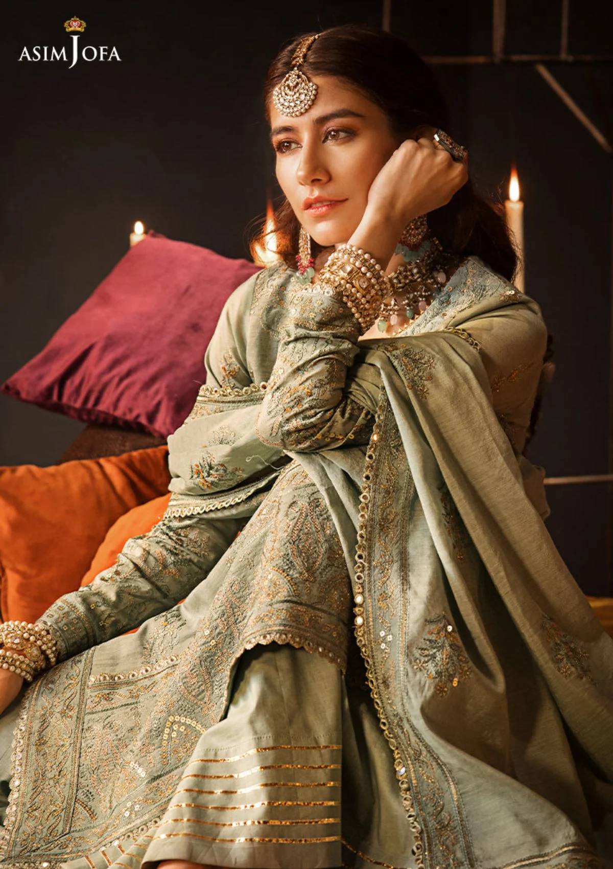Formal Collection - Asim Jofa - Lucknowi - Chikankari - AJMQ#09 - Official Asim Jofa - Agha Fabrics UK