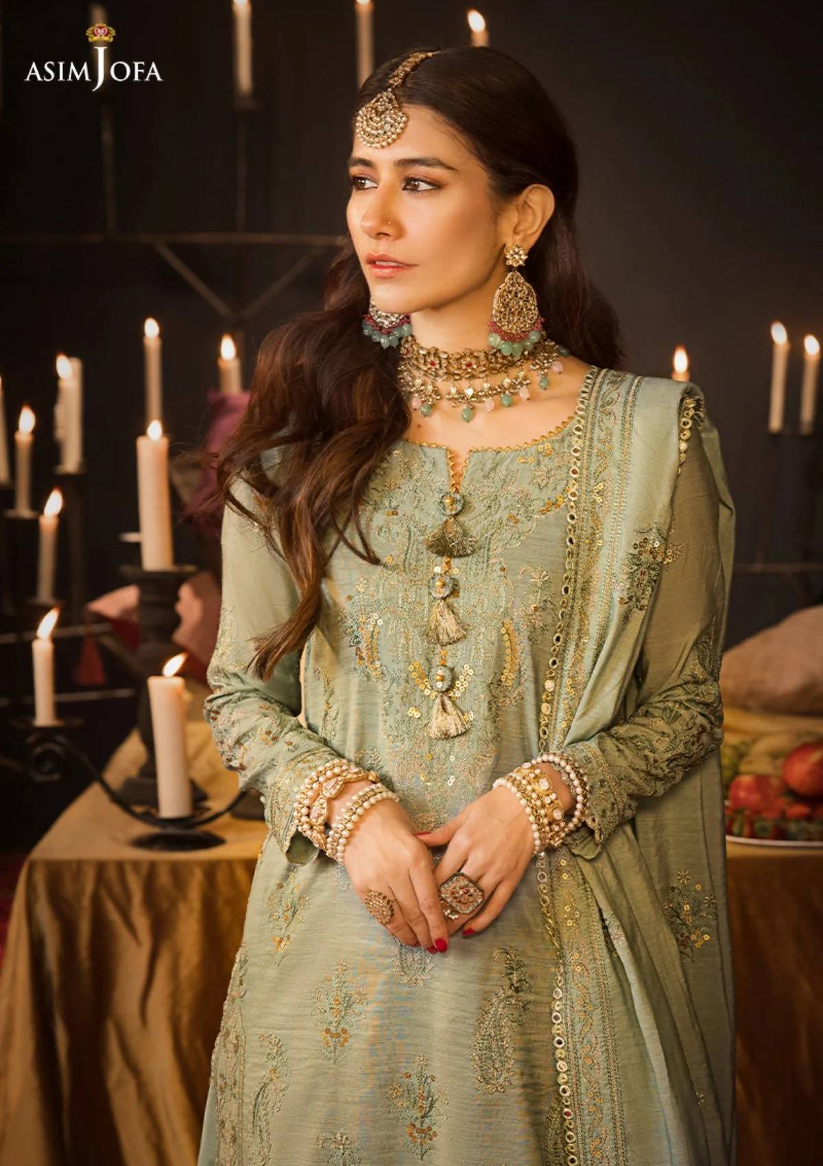 Formal Collection - Asim Jofa - Lucknowi - Chikankari - AJMQ#09 - Official Asim Jofa - Agha Fabrics UK