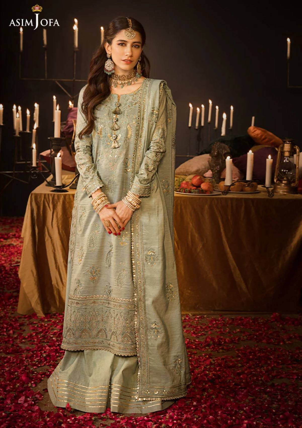 Formal Collection - Asim Jofa - Lucknowi - Chikankari - AJMQ#09 - Official Asim Jofa - Agha Fabrics UK