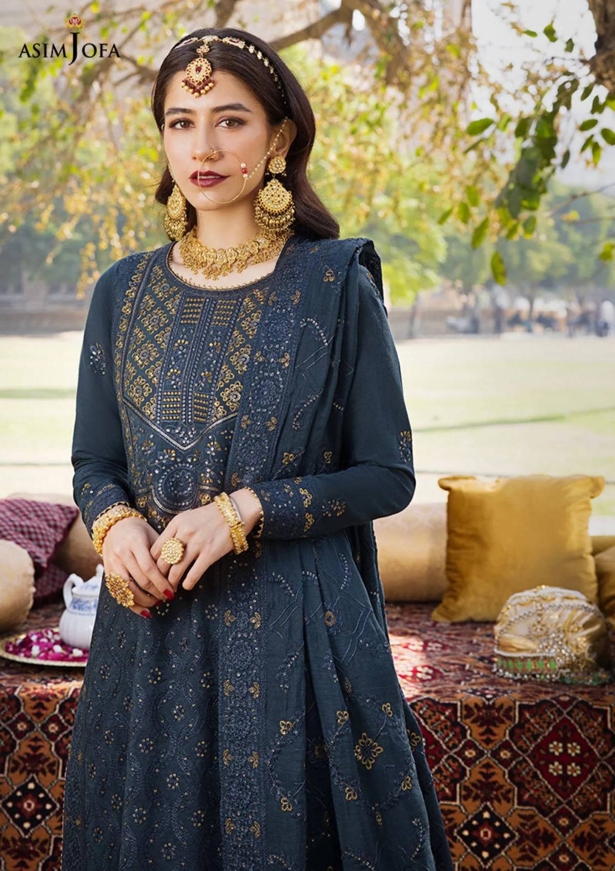 Formal Collection - Asim Jofa - Lucknowi - Chikankari - AJMQ#10 - Official Asim Jofa - Agha Fabrics UK