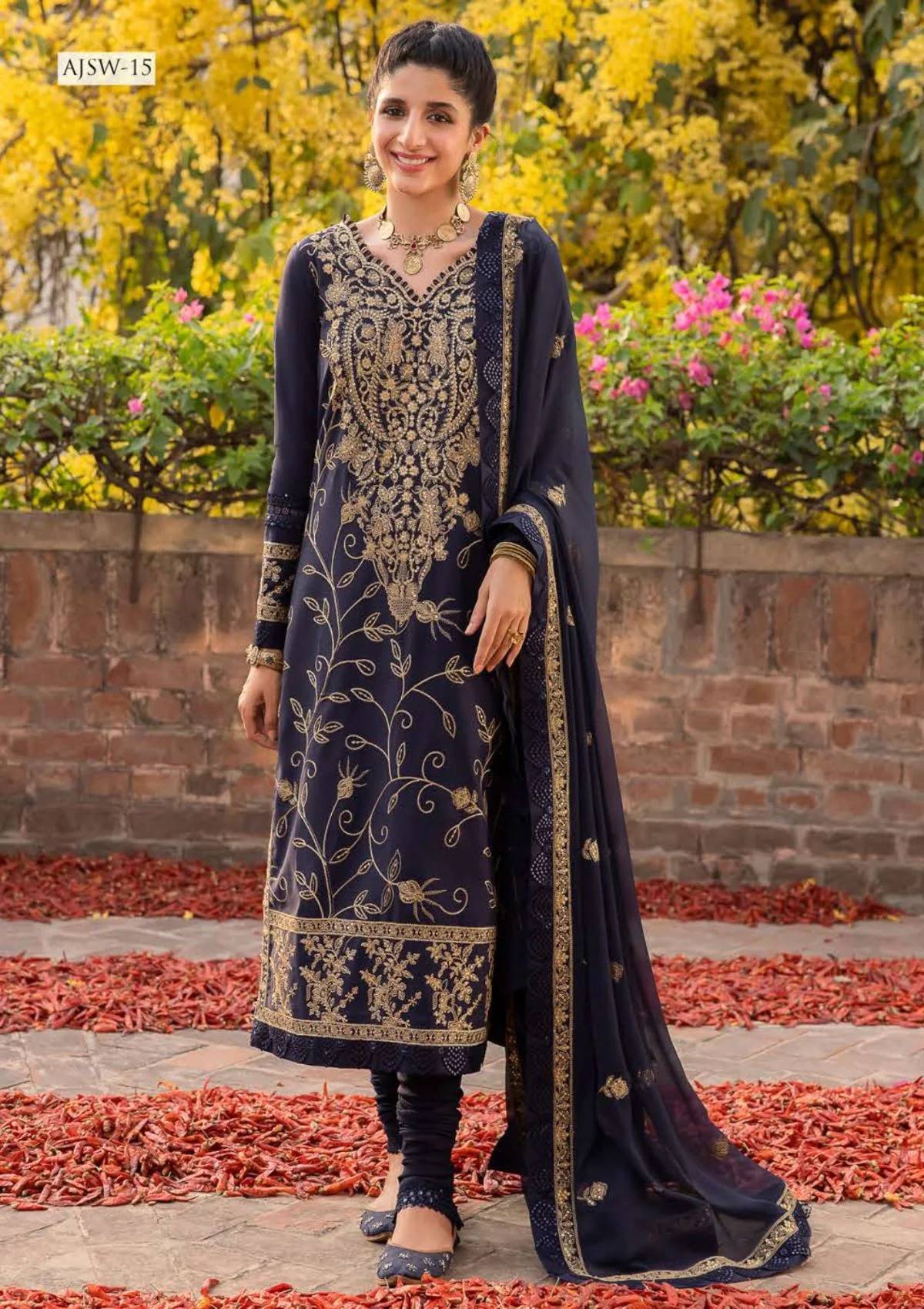 Formal Collection - Asim Jofa - Shadow Work - AJSW#15 - Official Asim Jofa - Agha Fabrics UK