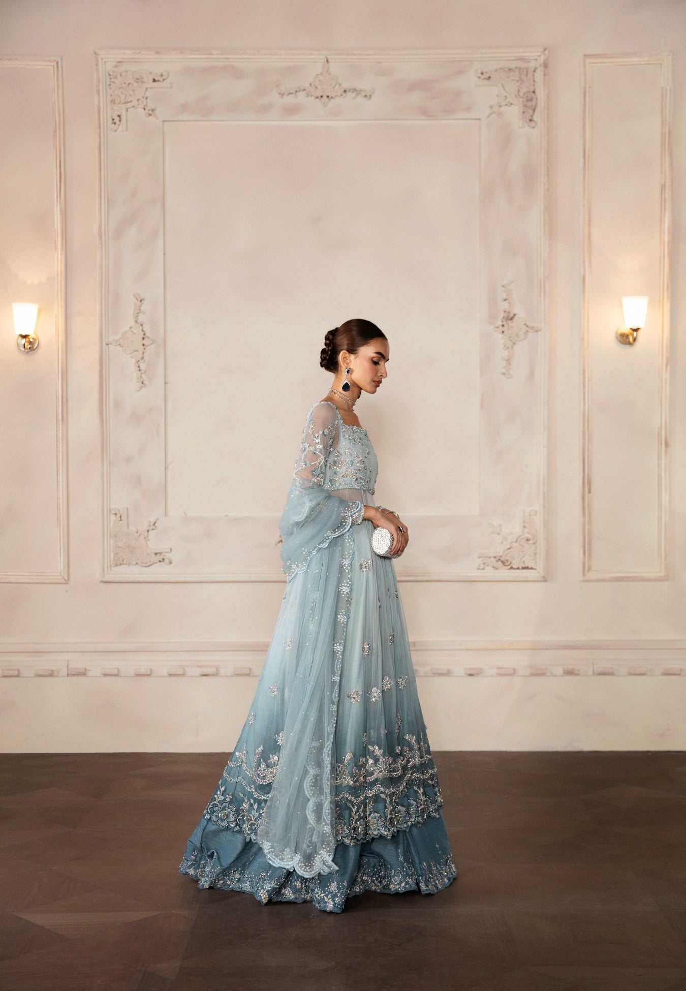 Ayesha and Usman | Bliss Luxury Pret | Frozen Aqua