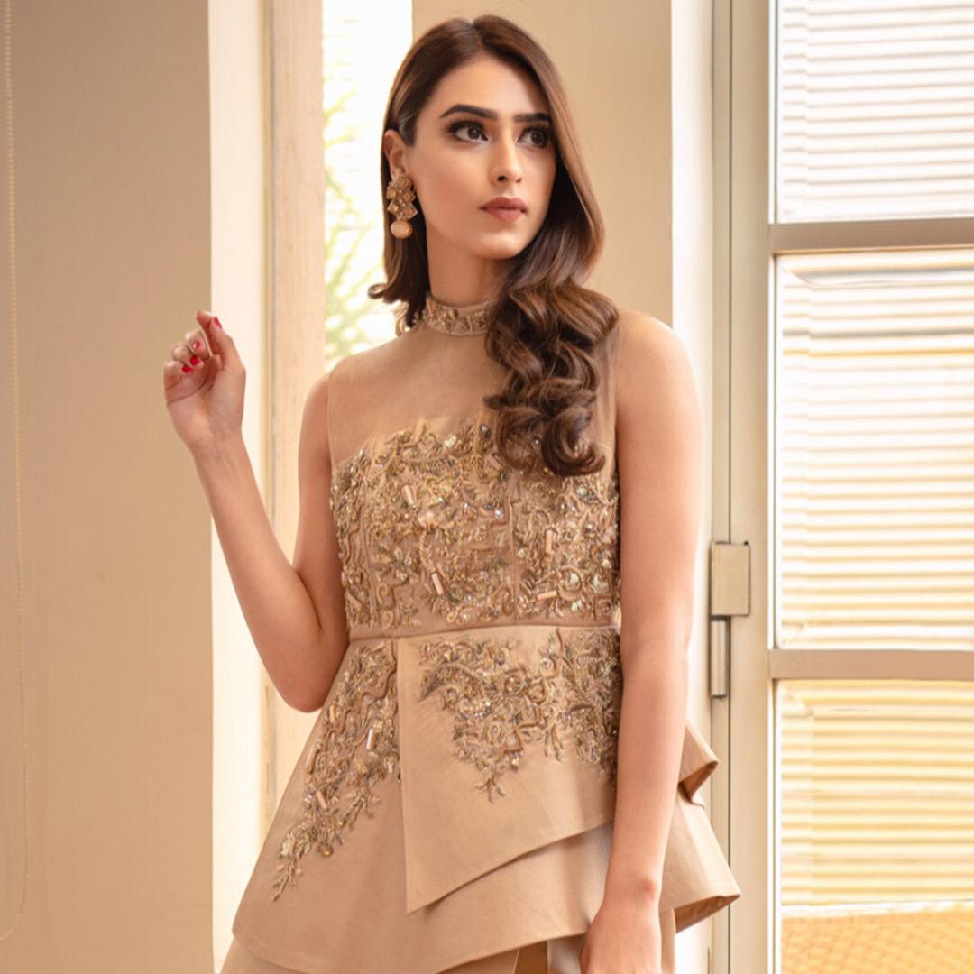 Ayesha and Usman | Grape Wine Luxury Pret | Medallion Gold