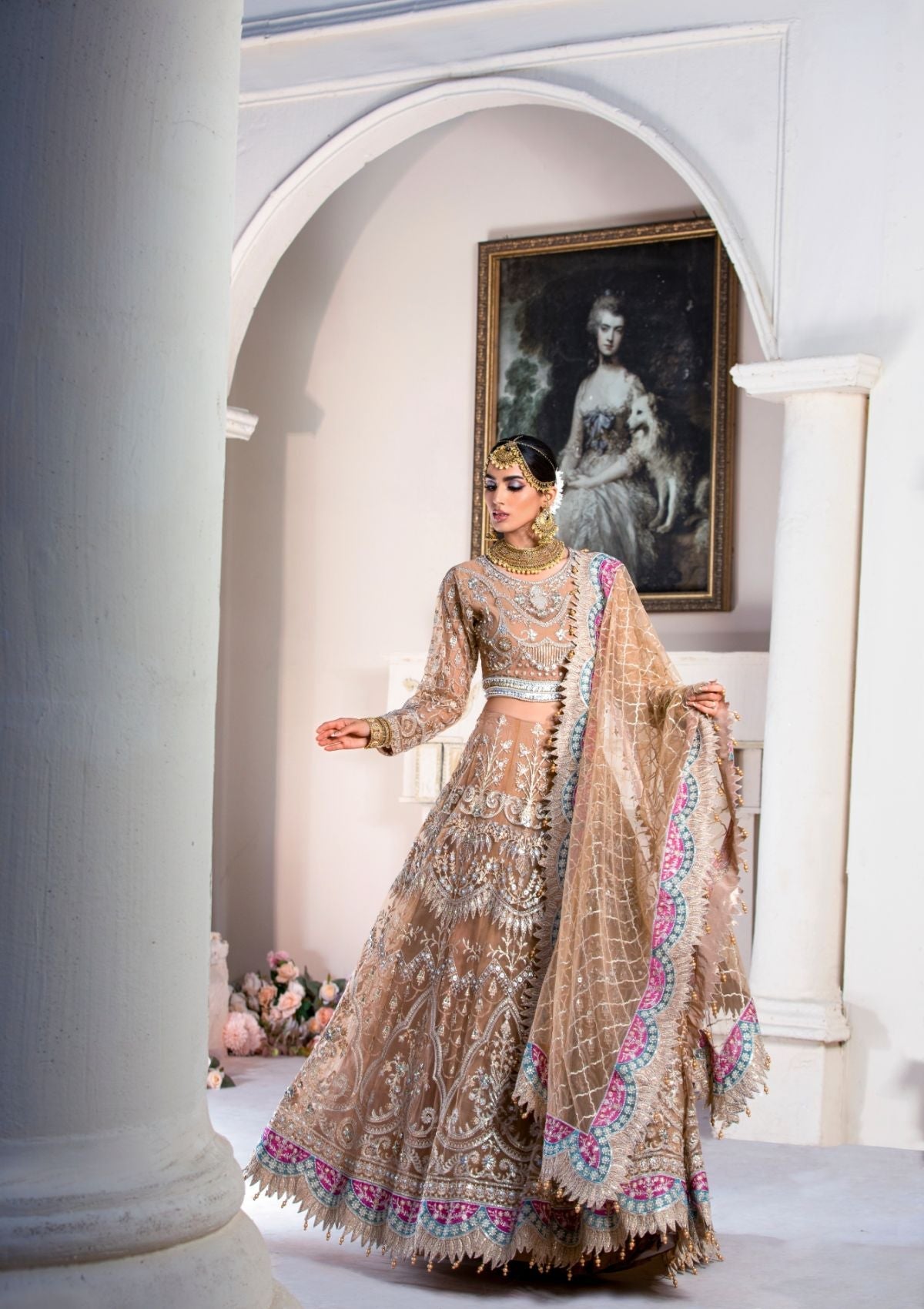 Formal Collection - Rubaaiyat - Handwork Wedding 23 - Freesia - D#06 - Official Rubaaiyat - Agha Fabrics UK