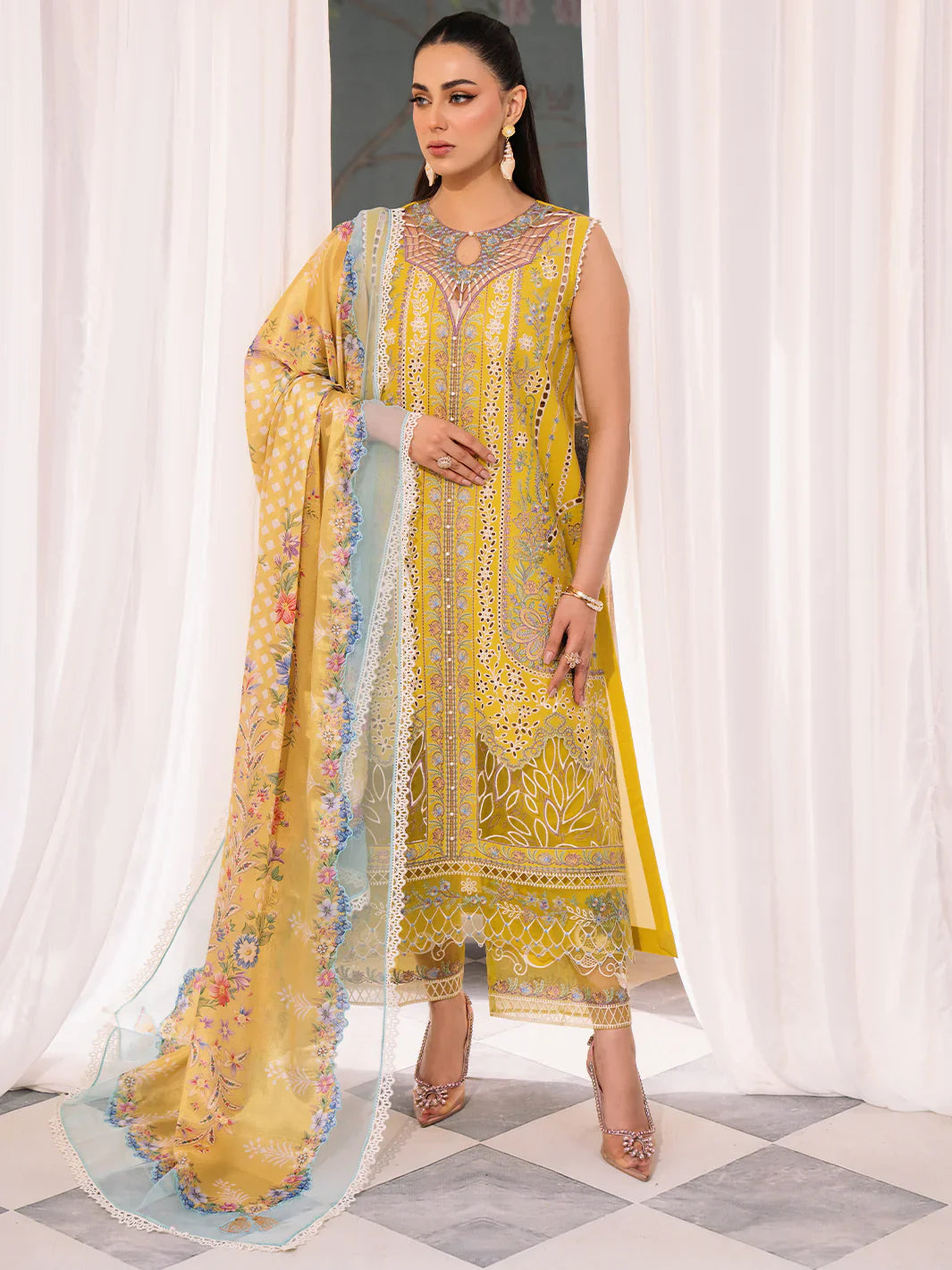 Bin Ilyas | La Hira Spring Summer 24 | 201 - A - Official Bin Ilyas - Agha Fabrics UK