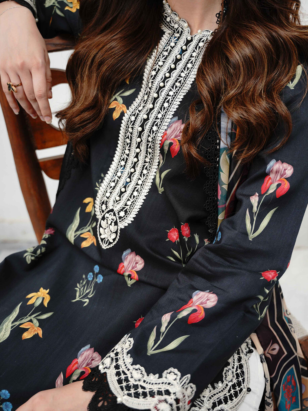 Bin Ilyas | Noura Viscose 24 | 77-A - Official Bin Ilyas - Agha Fabrics UK