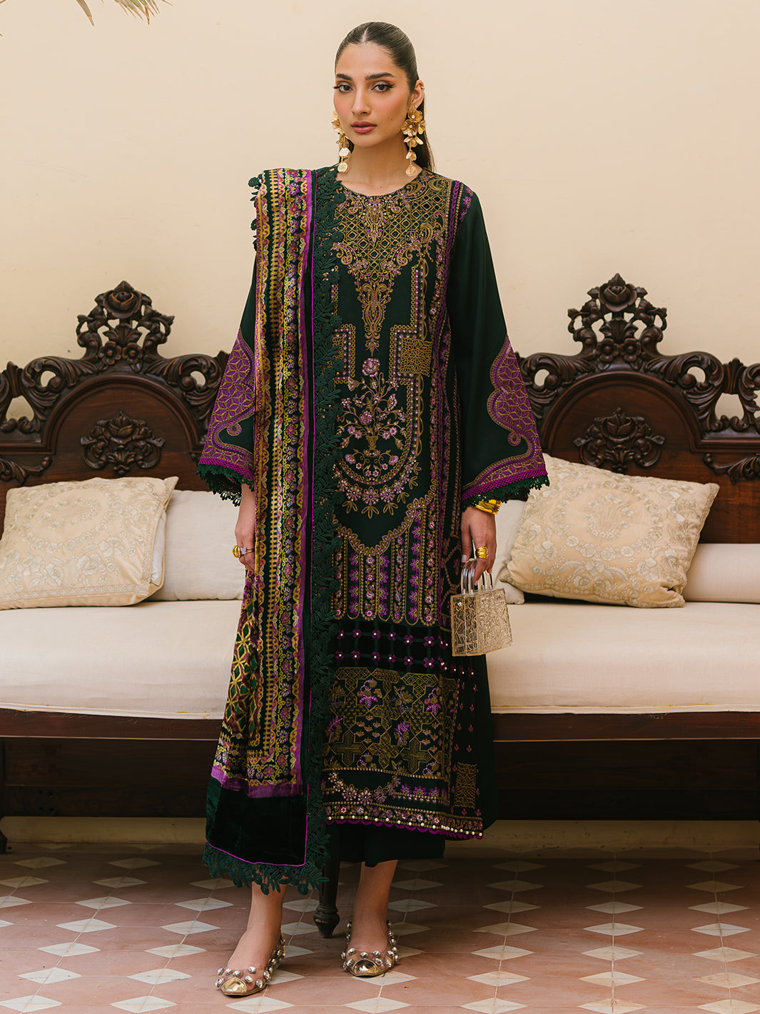 Bin Ilyas | Olivia Embroidered Winter 24 | 521 - A