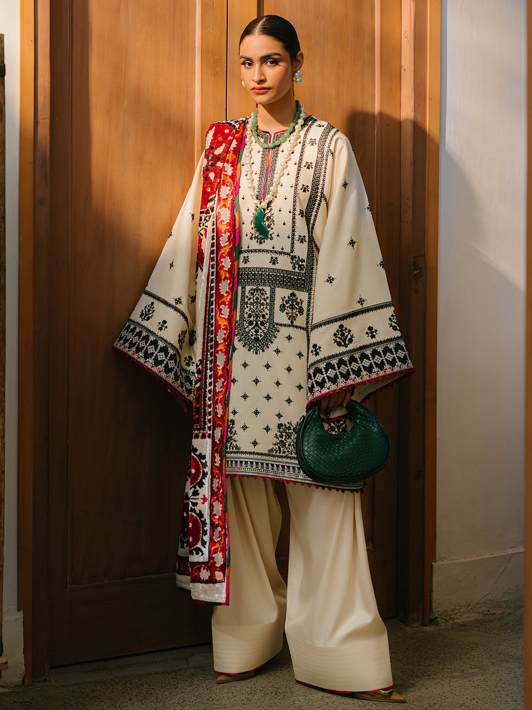 Bin Ilyas | Olivia Embroidered Winter 24 | 524 - A - Official Bin Ilyas - Agha Fabrics UK