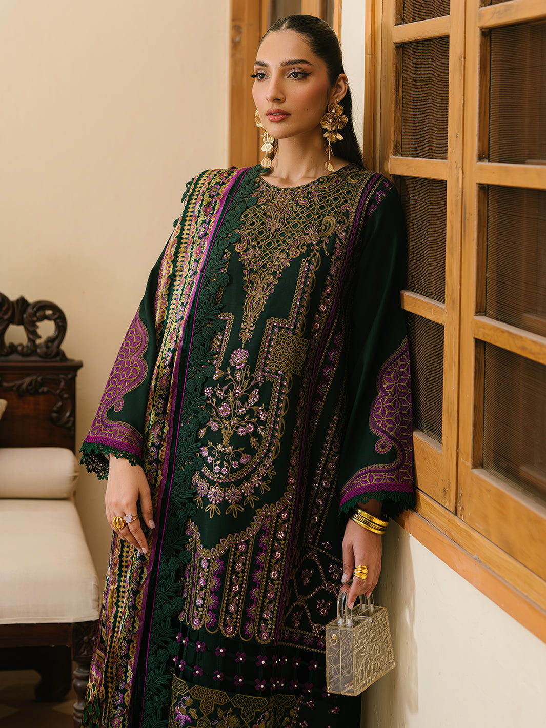 Bin Ilyas | Olivia Embroidered Winter 24 | 521 - A