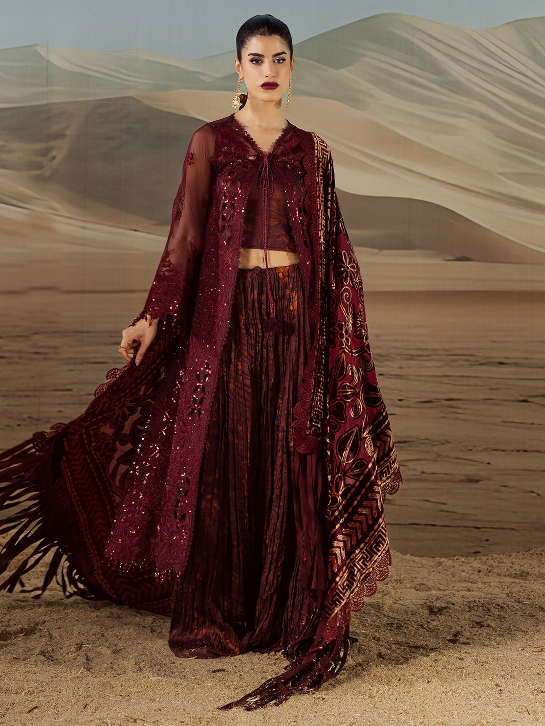 Mahnur | Amelia Luxury Winter 25 | CK-007 Kotrai - Official Mahnur - Agha Fabrics UK