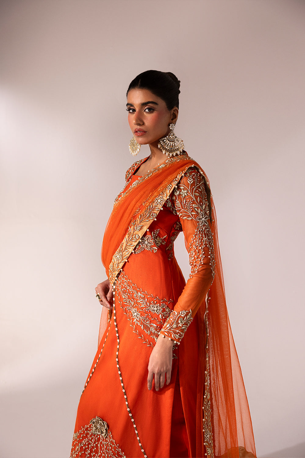 Caia | Regine Luxury FormalÃÂ¢ÃÂÃÂ23 | TANGERINE - Official Caia - Agha Fabrics UK