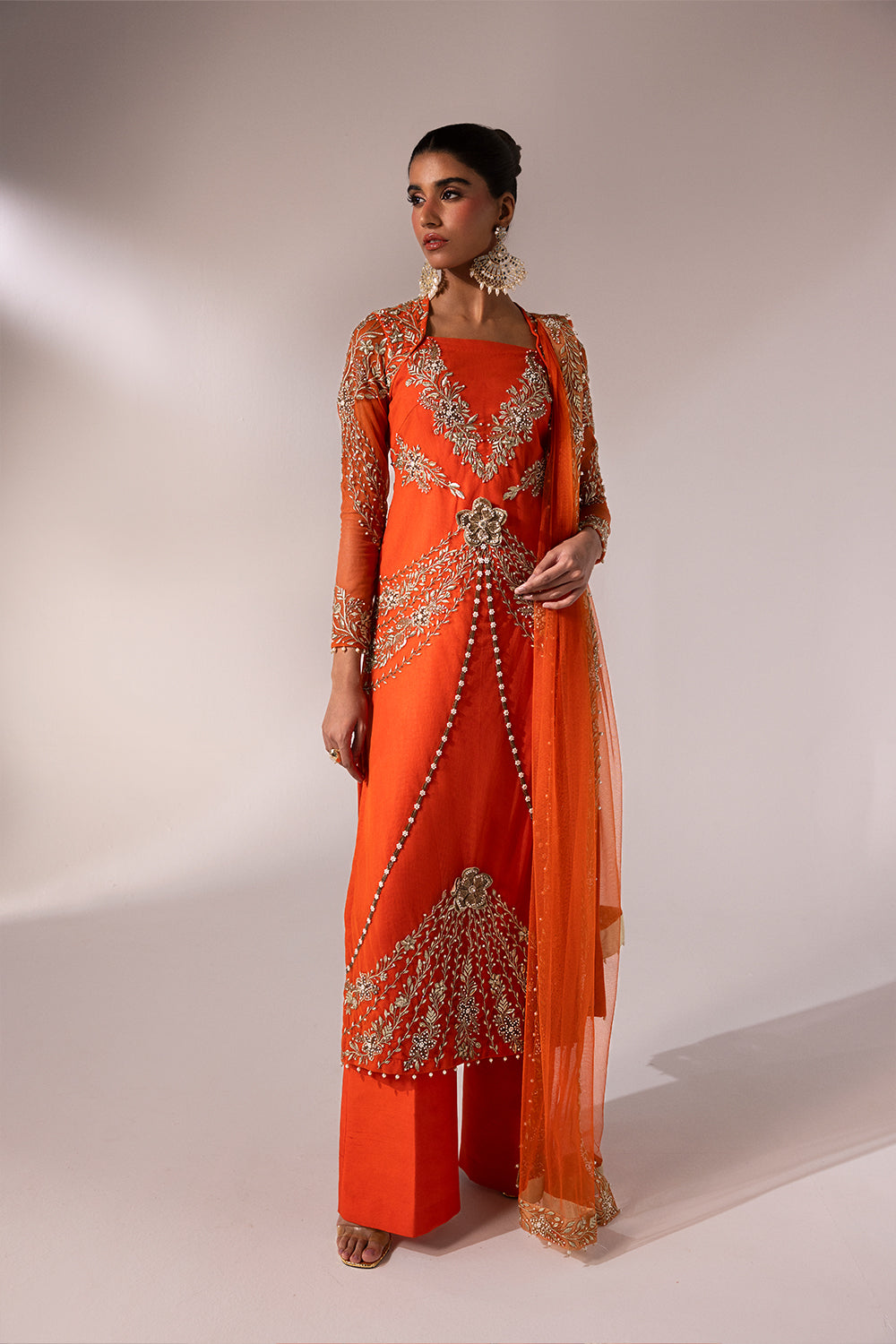 Caia | Regine Luxury FormalÃÂ¢ÃÂÃÂ23 | TANGERINE - Official Caia - Agha Fabrics UK