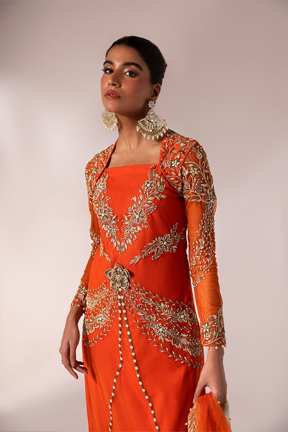 Caia | Regine Luxury FormalÃÂ¢ÃÂÃÂ23 | TANGERINE - Official Caia - Agha Fabrics UK