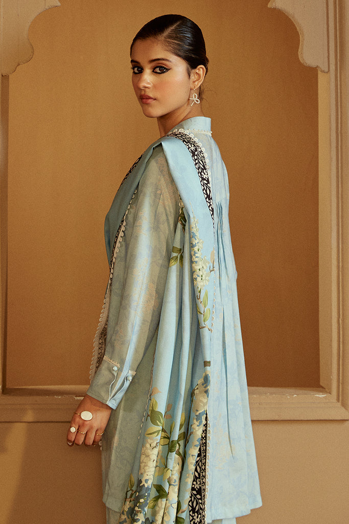 Cross Stitch | Winter Collection 24 | AZURE WISTERIA - Official Cross Stitch - Agha Fabrics UK