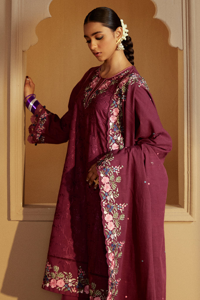Cross Stitch | Winter Collection 24 | PLUM RADIANCE - Official Cross Stitch - Agha Fabrics UK