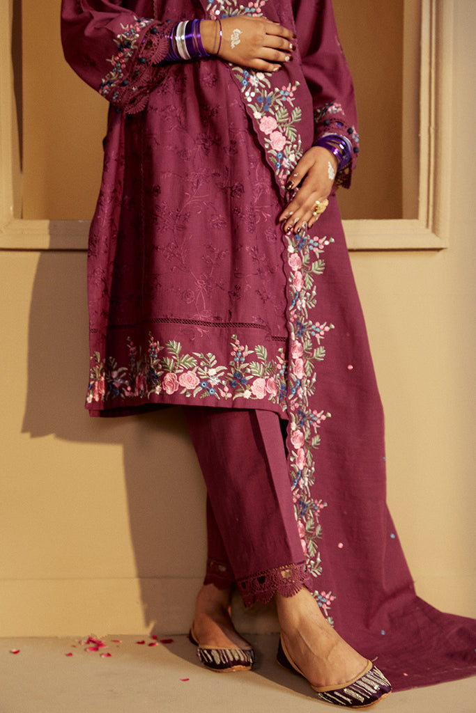Cross Stitch | Winter Collection 24 | PLUM RADIANCE - Official Cross Stitch - Agha Fabrics UK