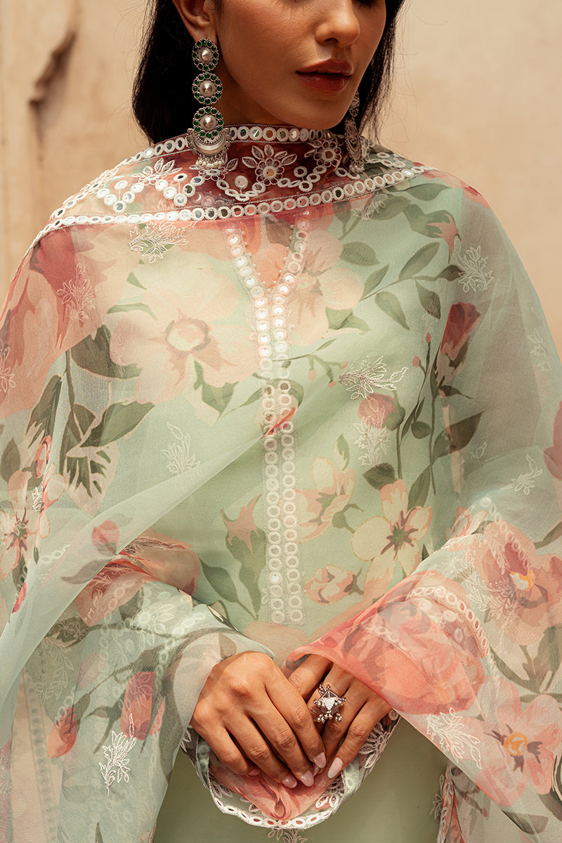 Cross Stitch | Eid Collection | ETHEREAL MINT - Official Cross Stitch - Agha Fabrics UK