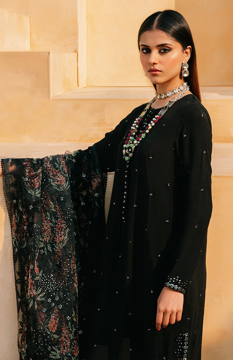 Cross Stitch | Eid Collection | BLACK DAHLIA - Official Cross Stitch - Agha Fabrics UK