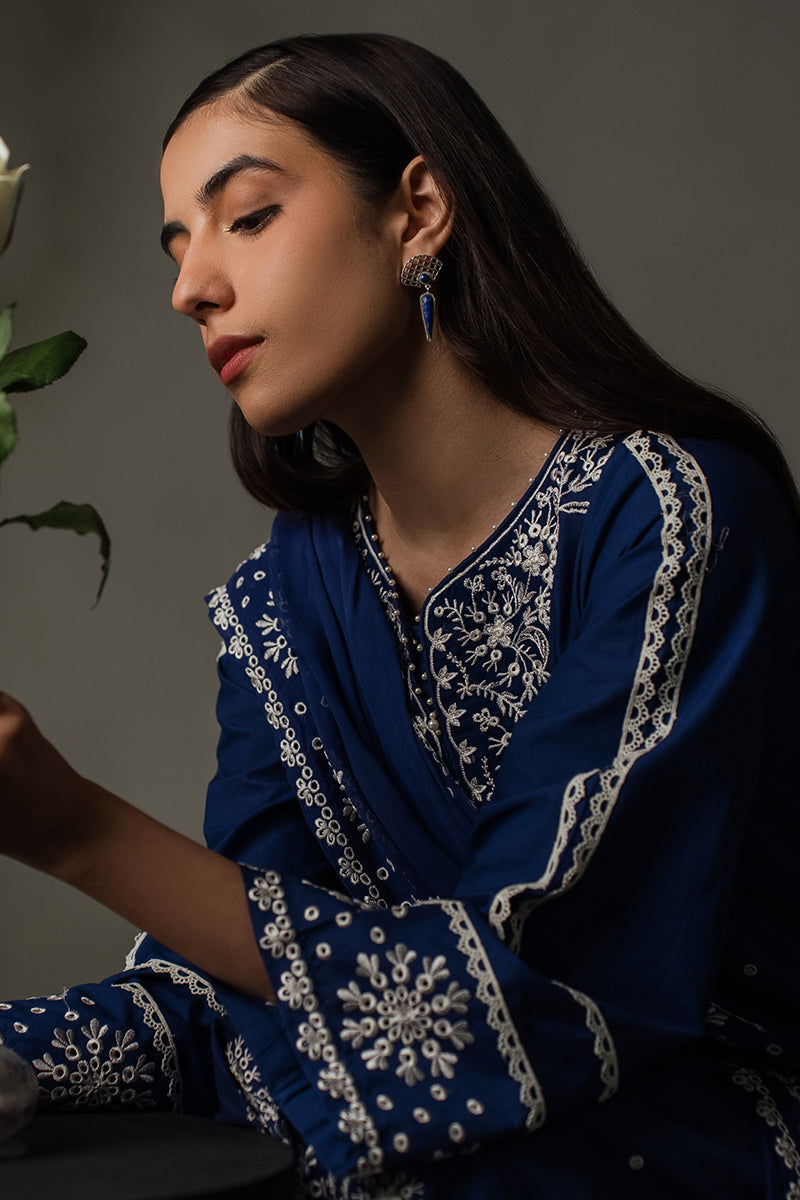Cross Stitch | Eid Collection | MIDNIGHT BLUE - Official Cross Stitch - Agha Fabrics UK
