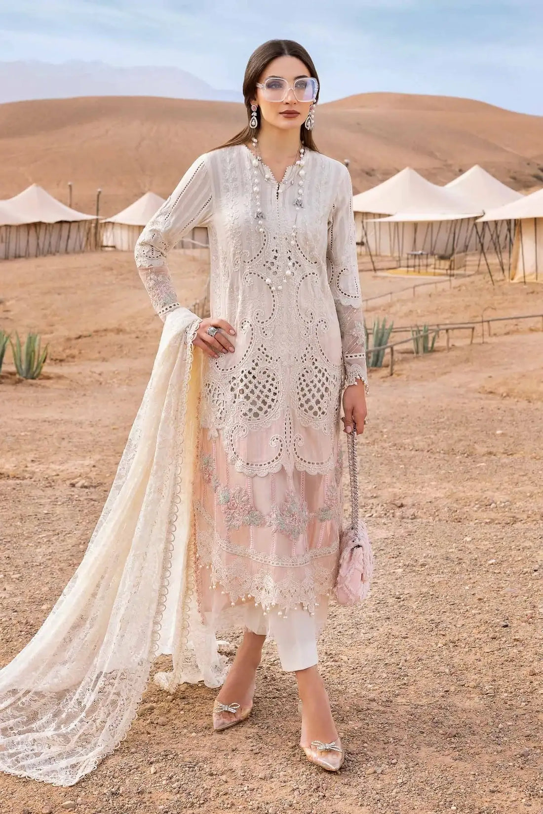 Maria B | Luxury Lawn 25 | D-2515-A - Official Maria B - Agha Fabrics UK